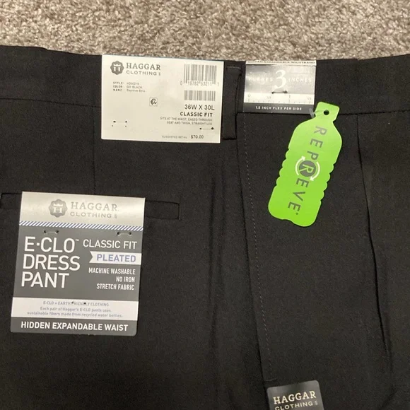 Price drop! 🆕 NWT 36x30, Black, Haggar E-CLO Stria Dre… - Picture 2 of 6